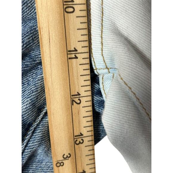 PacSun Jeans Womens Size 26 Two Toned High Rise Straight Button Fly Undone Hem - Picture 12 of 14